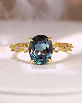 OPHELIA Color Change Oval Cut Alexandrite Engagement Ring